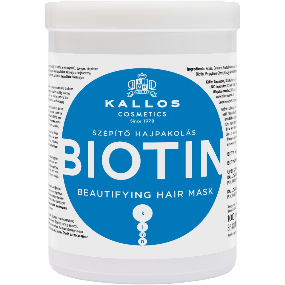 KALC0012.jpg Kallos Cosmetics Biotin Beautifying Hair Mask 1000ml - Image 1