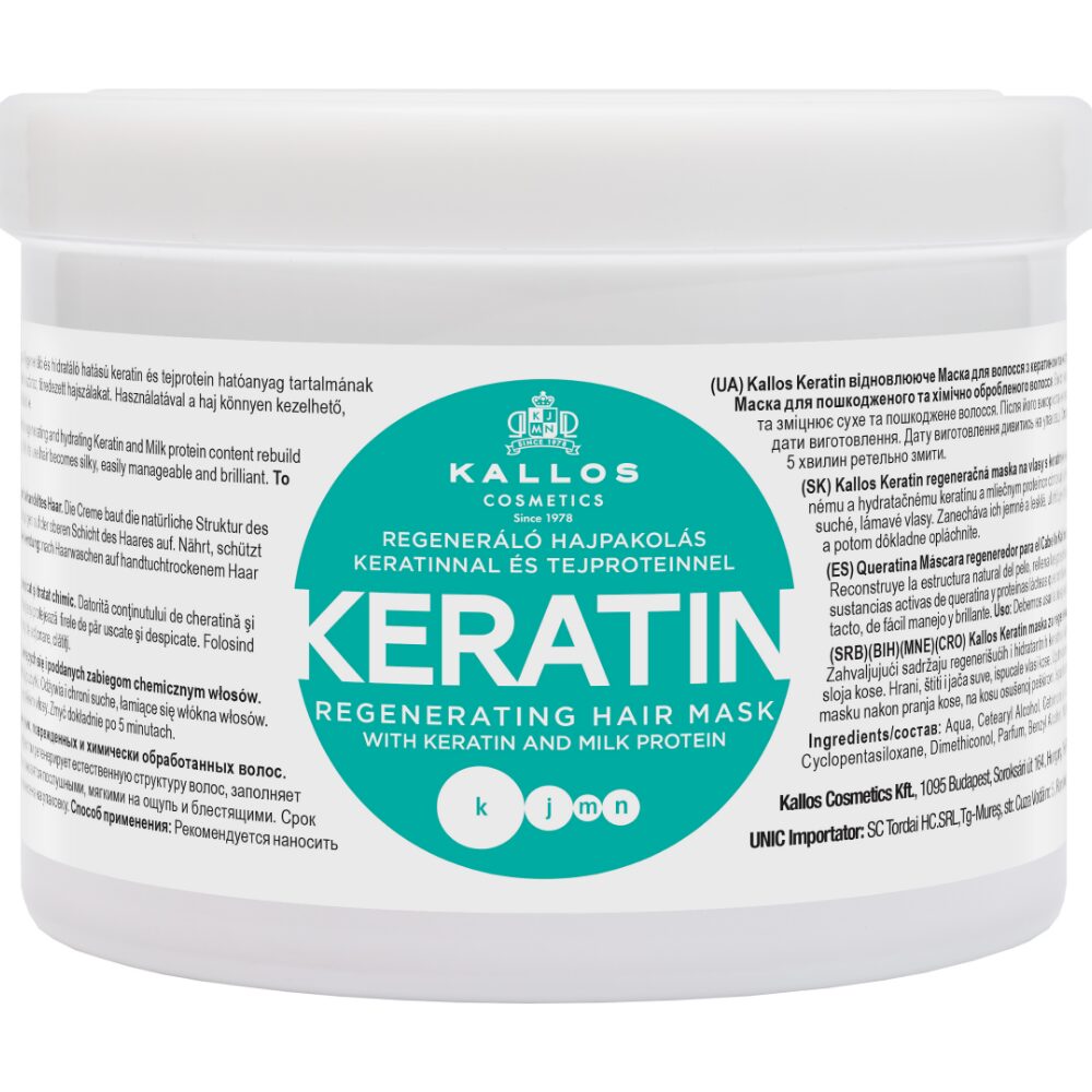 KALC0015.jpg Kallos Cosmetics Keratin Regenerating Hair Mask 500ml - Image 1