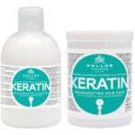 Kallos Cosmetics Keratin Regenerating Shampoo & Hair Mask Twin 2 x 1000ml - Image 2