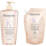 Kérastase Gloss Absolu Bain Hydra-Glaze Hydra-Illuminating Shampoo Refill Pouch 500ml & Refillable Bottle 500ml Twin - Image 2