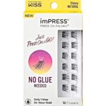 Kiss imPress Press-On Falsies Individual Lashes Black Classy 12 Clusters - Image 2