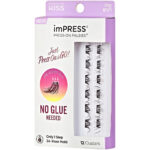Kiss imPress Press-On Falsies Individual Lashes Black 09 Edgy Wispy 12 Clusters - Image 4