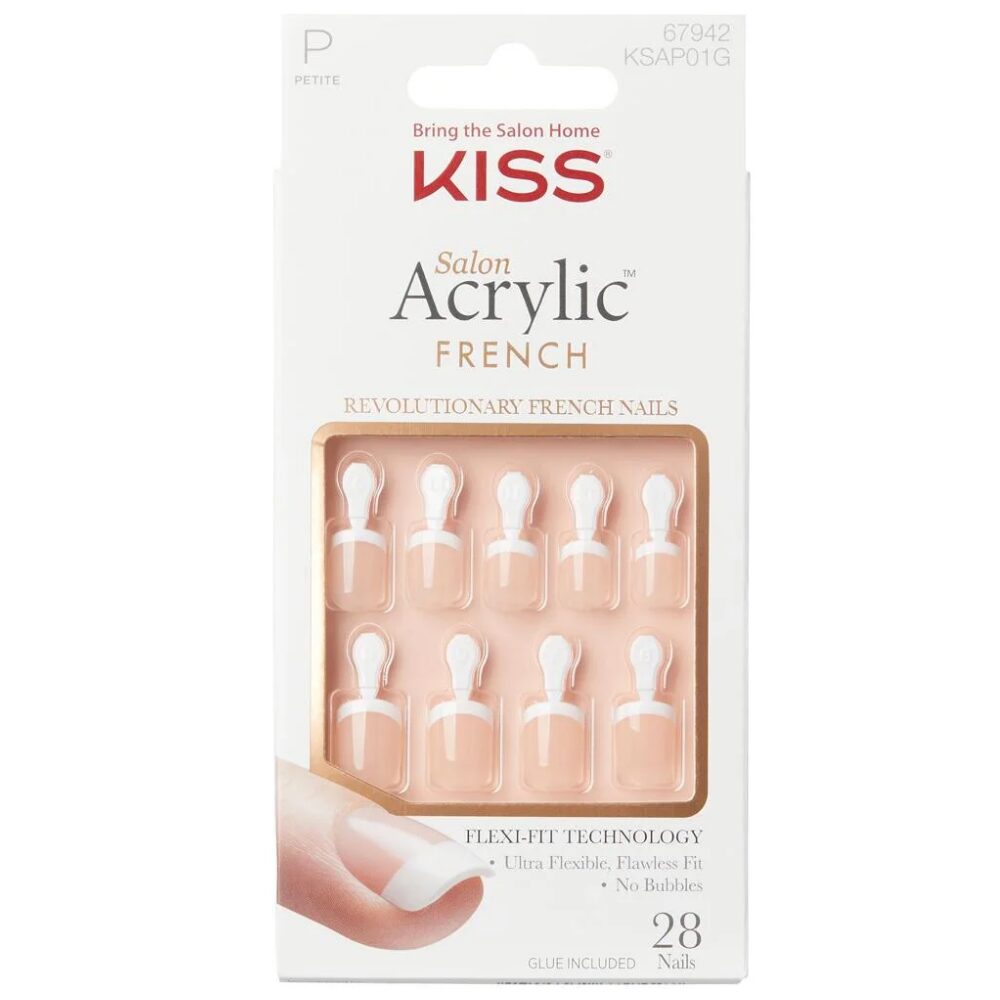 KISS0084_86414237-c49d-4725-b801-a707e57a400a.jpg Kiss Salon Acrylic French Nails Crush Hour 28x - Image 1