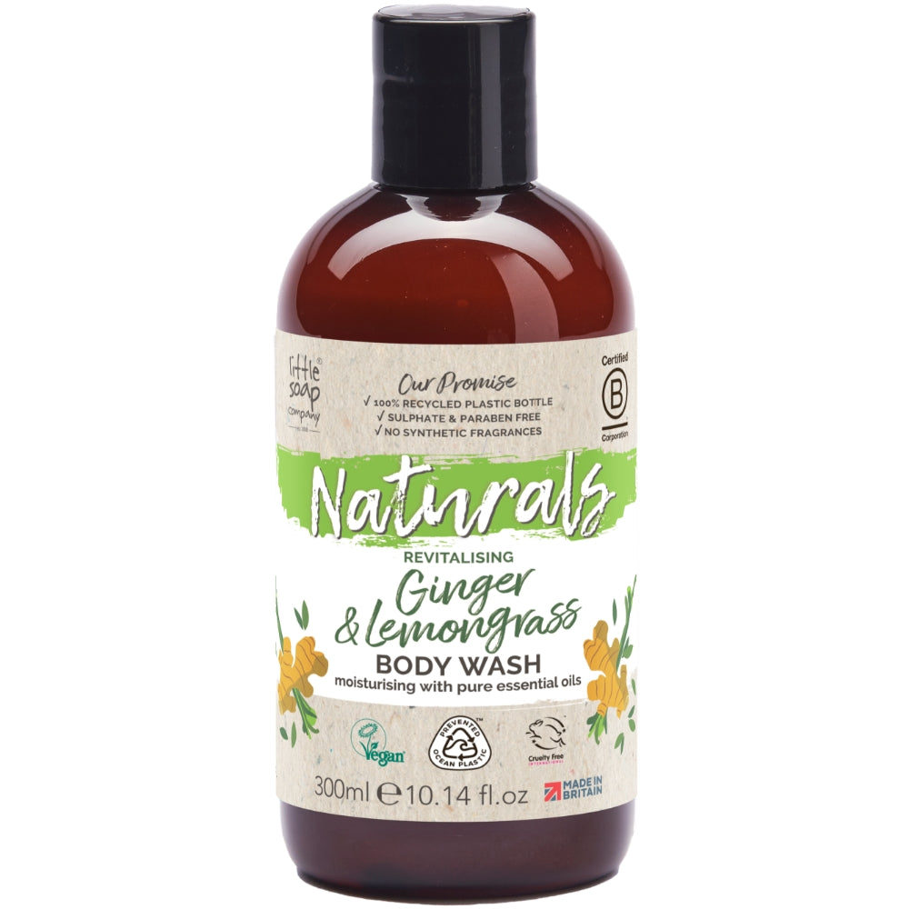 LSCO0024.jpg Little Soap Company Naturals Ginger & Lemongrass Revitalising Body Wash 300ml - Image 1