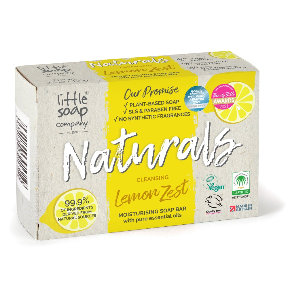 LSCO0028-1.jpg Little Soap Company Naturals Moisturising Soap Bar Lemon Zest 100g - Image 1