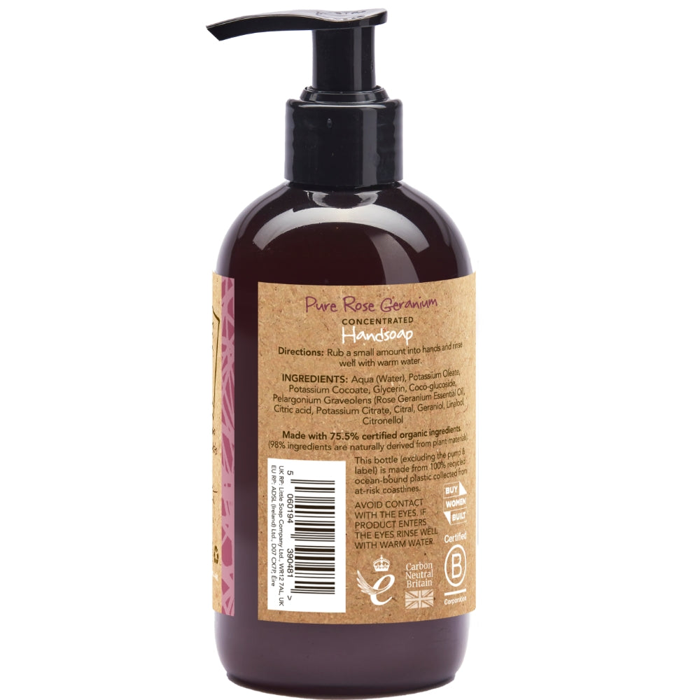 LSCO0031-1.jpg Little Soap Company Organic Concentrated Bubble Bath Pure Rose Geranium 250ml - Image 1