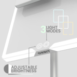Luna London Orbit Mirror Chalk Grey