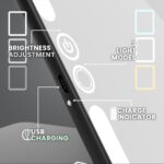 Luna London Eclipse Travel Mirror Matte Black - Image 4