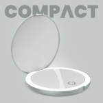 Luna London Compact Mirror Chalk Grey - Image 5