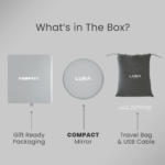 Luna London Compact Mirror Chalk Grey - Image 3