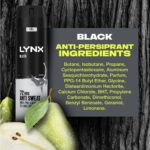 Lynx XXL Black 72h Frozen Pear & Cedarwood Anti-Perspirant Deodorant Spray 250ml - Image 9