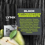 Lynx Black 72h Frozen Pear & Cedarwood Anti-Perspirant Deodorant Spray 150ml - Image 10