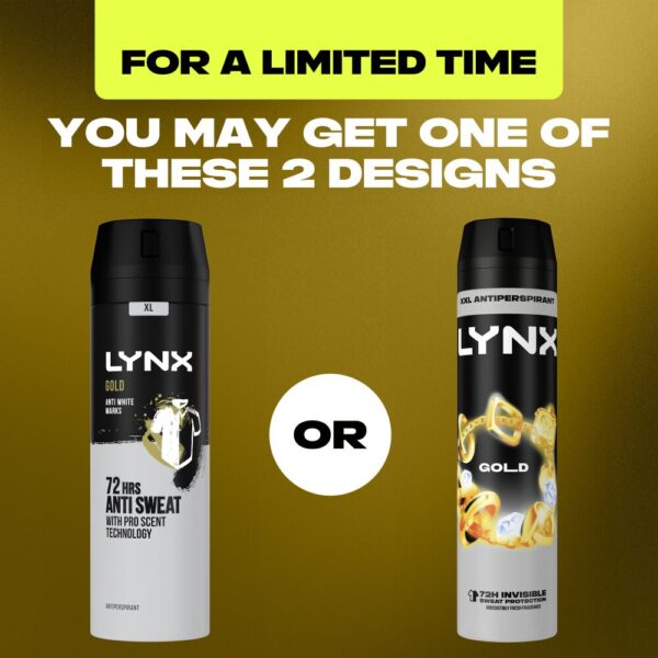 Lynx XXL Gold 72h Oudwood & Fresh Vanilla Anti-Perspirant Deodorant Body Spray 250ml