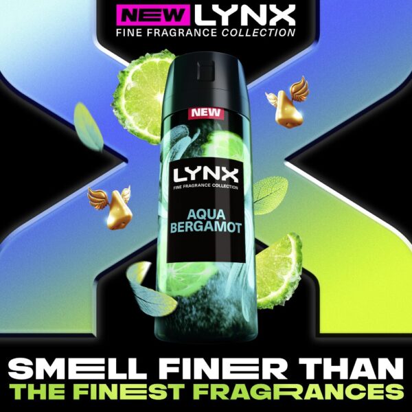 Lynx Fine Fragrance 72h Aqua Bergamot Sage & Juniper Premium Deodorant Body Spray 150ml