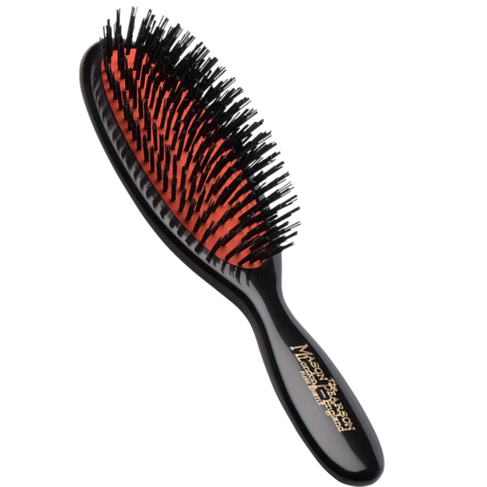 MAS0012.jpg Mason Pearson Pocket Boar Bristle Hairbrush Dark Ruby B4 - Image 1