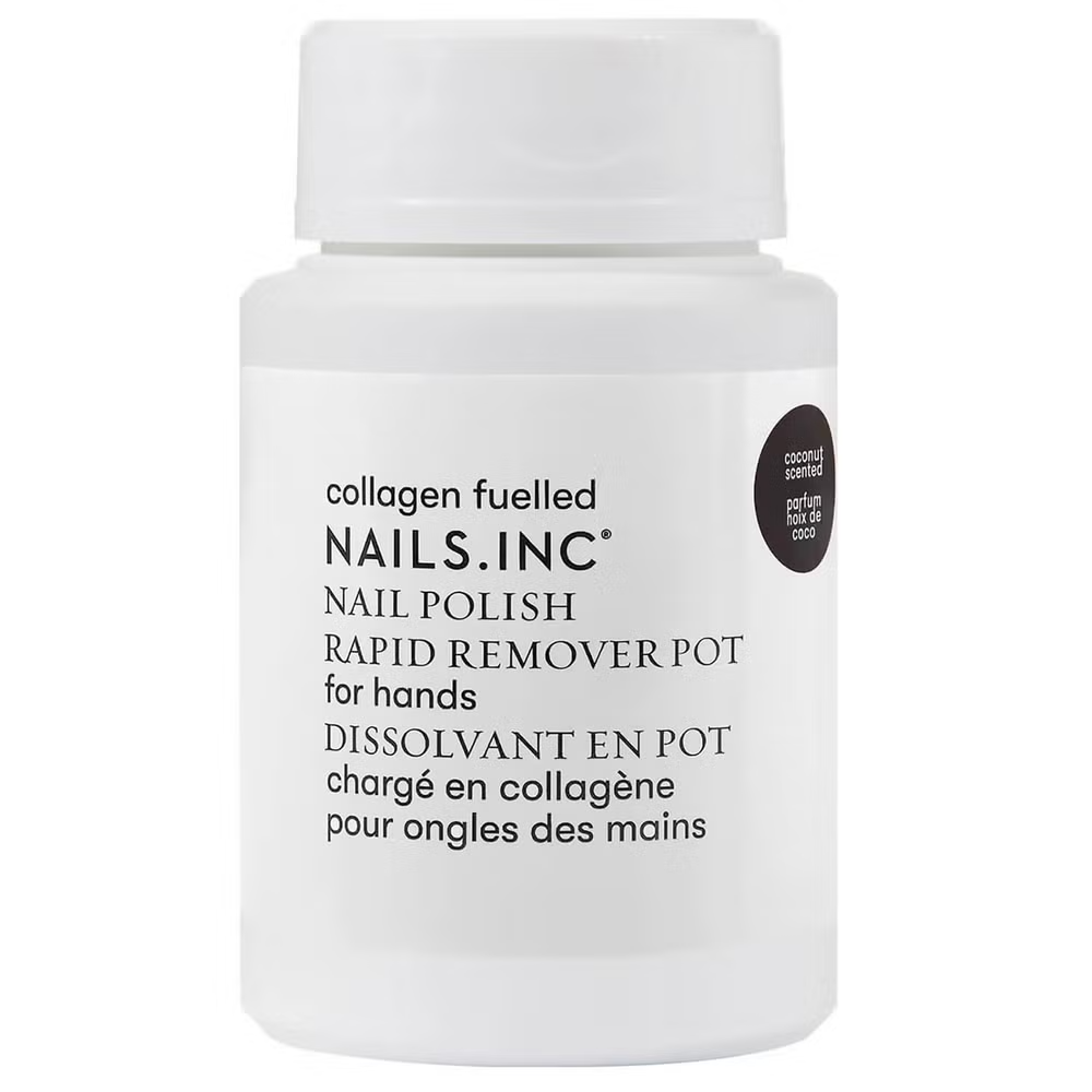 NINC0041.png Nails Inc. Vegan Collagen Fuelled Nail Polish Rapid Remover Pot White 50ml - Image 1