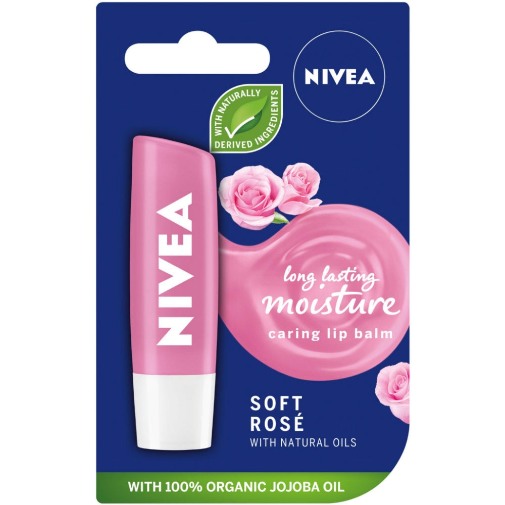 NIV0195.jpg Nivea Soft Rose Caring Lip Balm 4.8g - Image 1