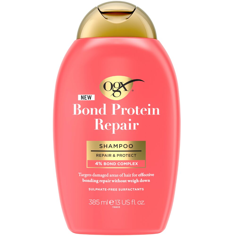 OGX0065.jpg OGX Bond Protein Repair & Protect Shampoo 385ml - Image 1