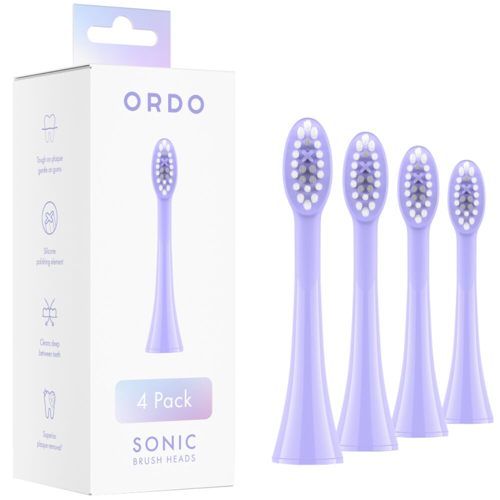 ORDO0020_9020aafc-6e53-4bbe-81b5-5adf7106c4f6.jpg Ordo Sonic Brush Heads Pearl Violet Pack Of 4 - Image 1