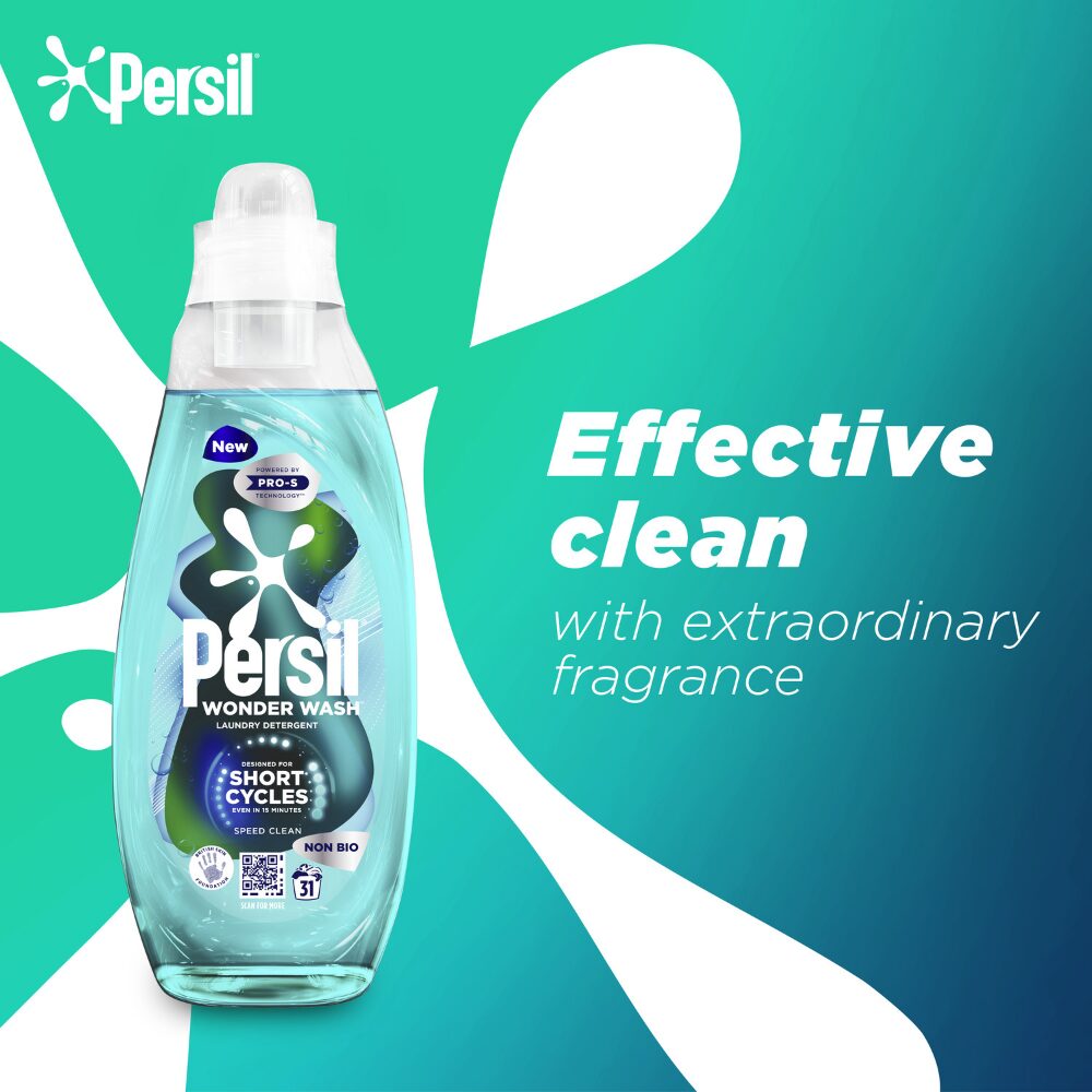 PERS0014-4.jpg Persil Wonder Wash Speed Clean Non-Bio Liquid Laundry Detergent 31 Washes 837ml - Image 1
