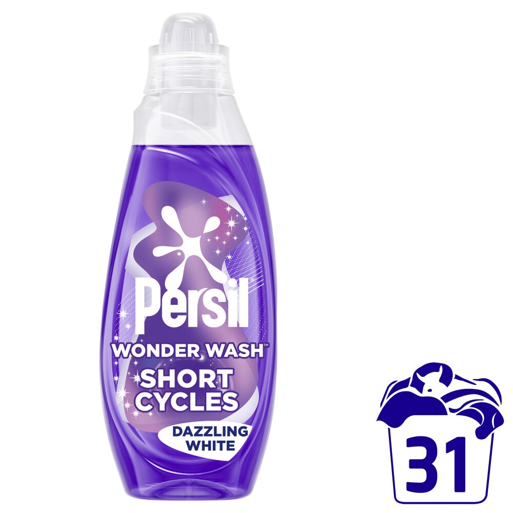 PERS0021-1.jpg Persil Wonder Wash Dazzling White Bio Liquid Laundry Detergent 31 Washes 837ml - Image 1