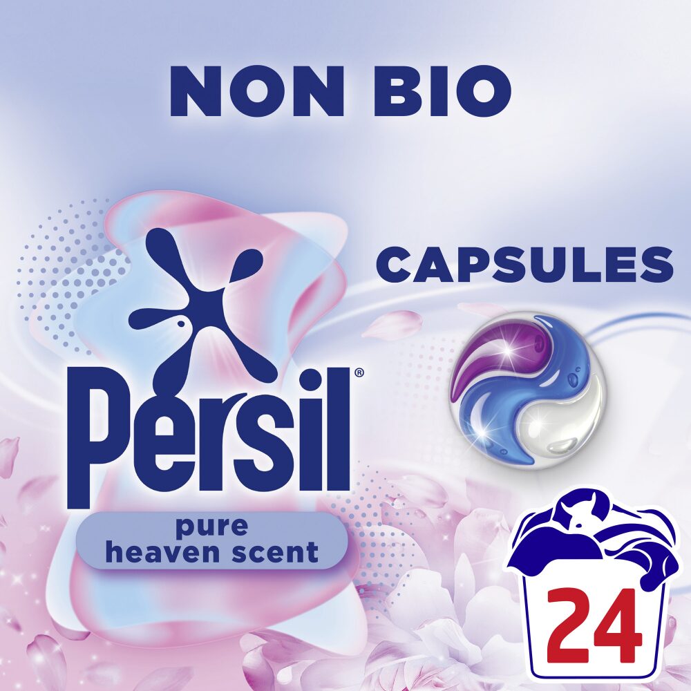 PERS0027-1.jpg Persil Pure Heaven Scent Non-Bio Laundry Washing Detergent Capsules 24 Washes - Image 1
