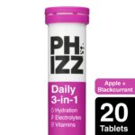 Phizz Apple & Blackcurrant 3 in 1 Multivitamin Hydration Tablets 20 Tablets - Image 3