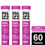 Phizz Apple & Blackcurrant 3-in-1 Multivitamin Hydration Tablets 60 Tablets