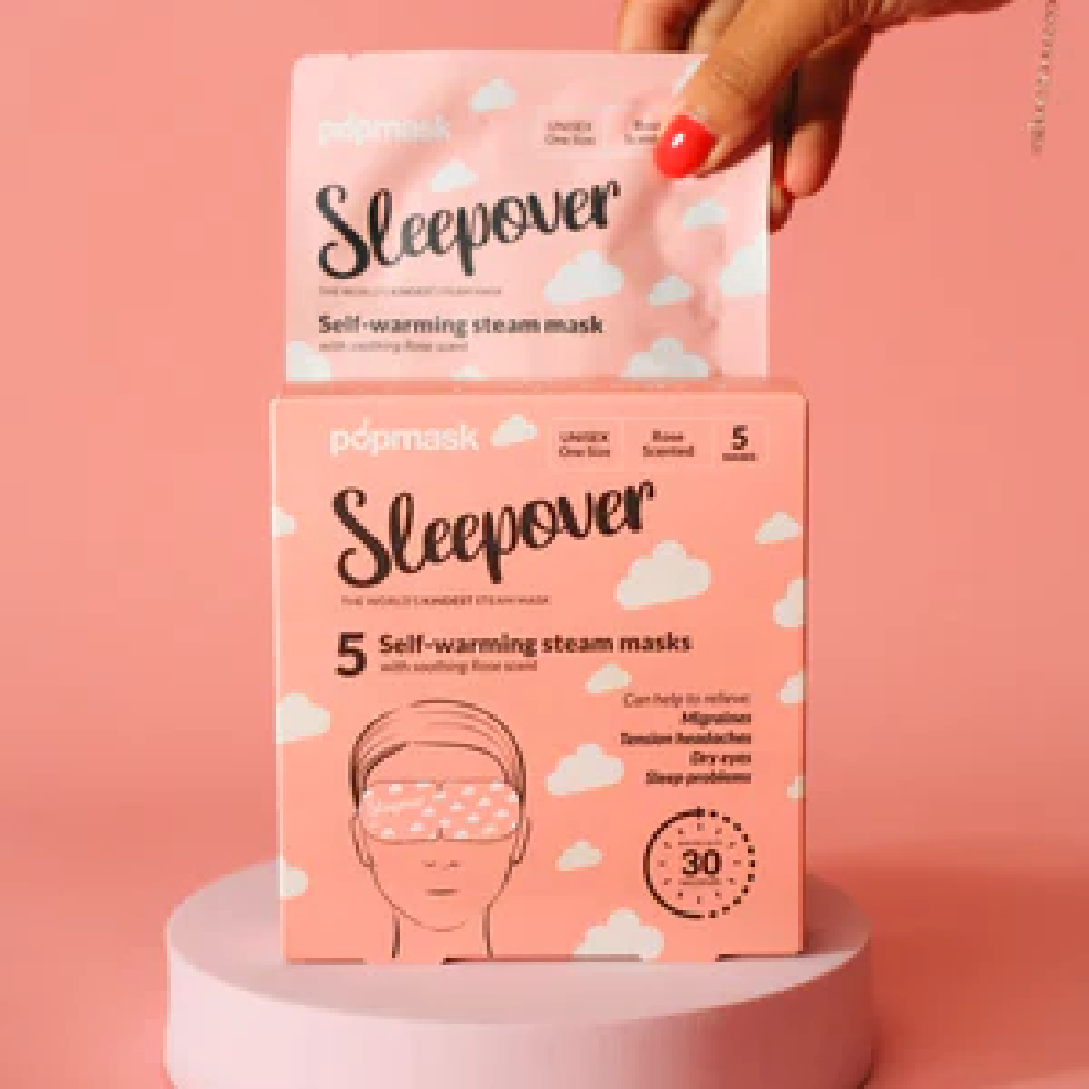 POPM0008-3.png Popmask Sleepover Rose Self-Warming Steam Eye Masks Pack of 5 - Image 1