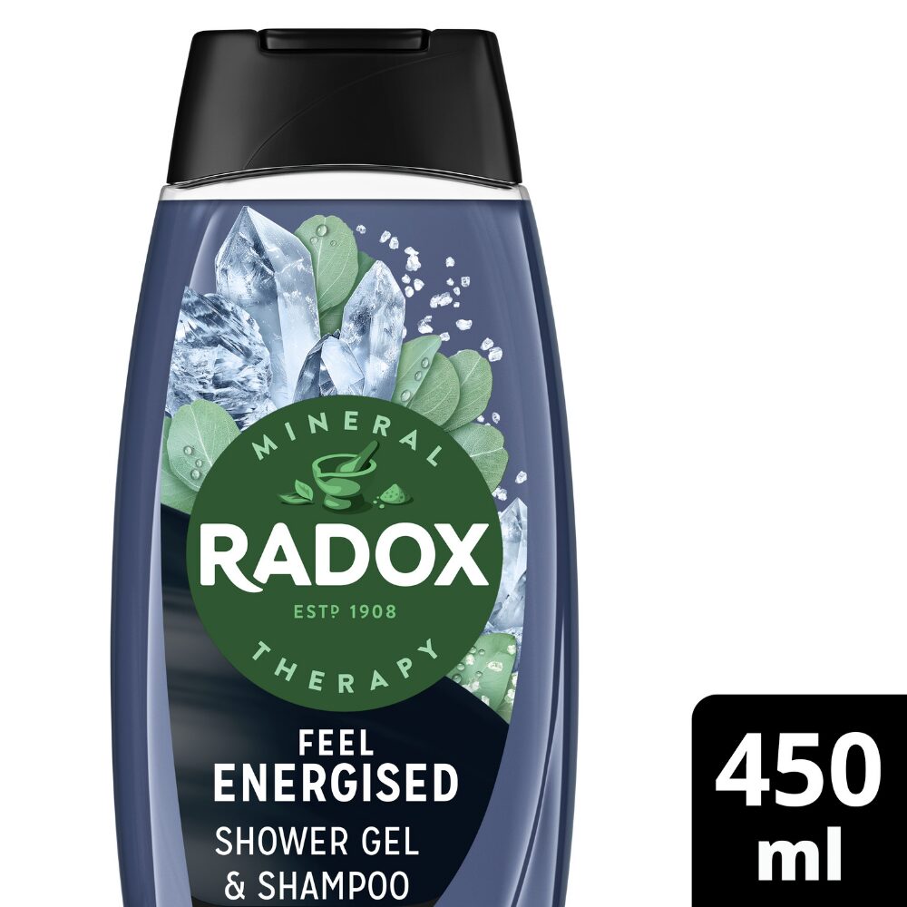 RAD0035-1.jpg Radox Men 2-In-1 Shampoo & Shower Gel Feel Energised 450ml - Image 1