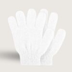 Rose & Caramel White Exfoliating Gloves 1 Pair