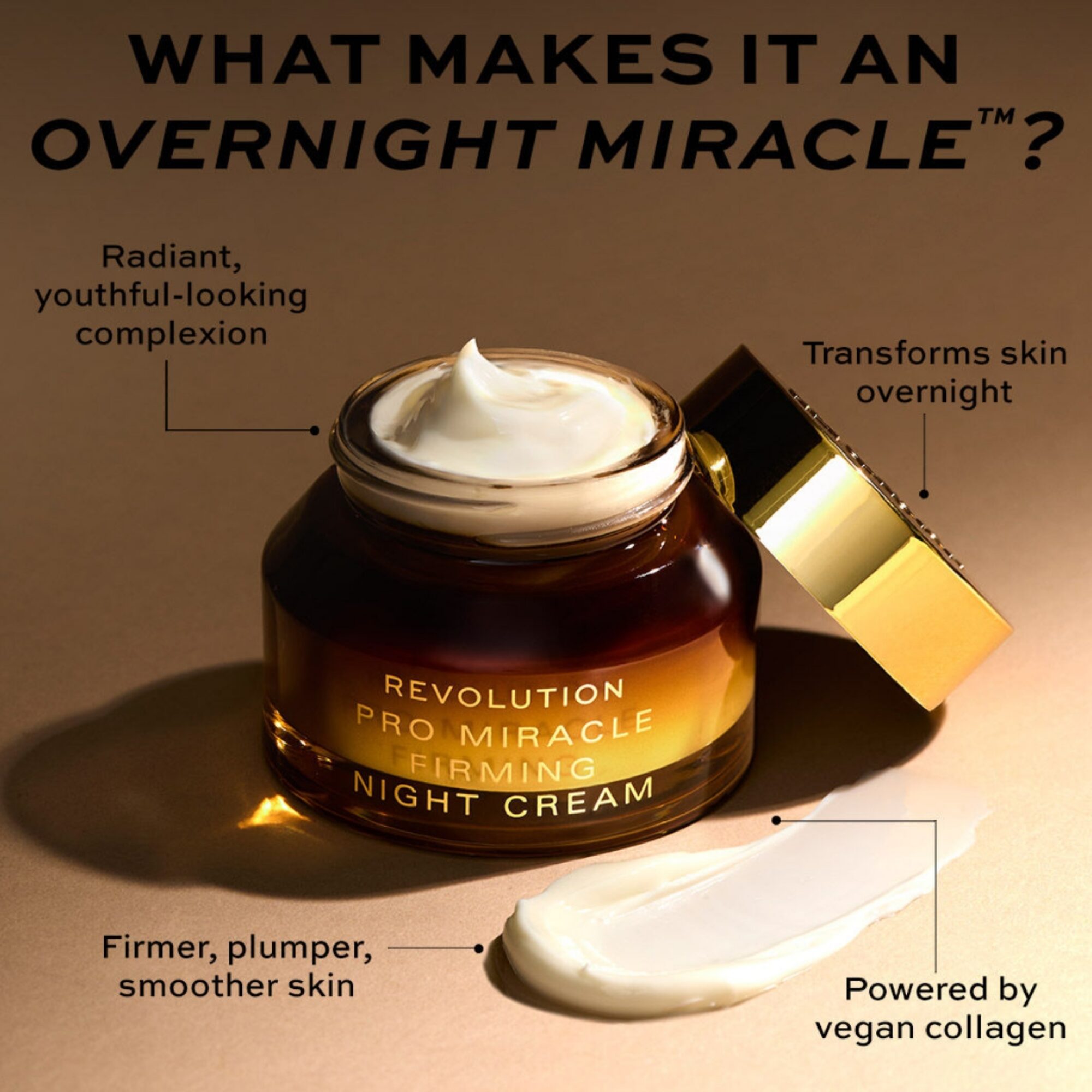 REVM0705-3.jpg Makeup Revolution Pro Miracle Firming Vegan Night Cream 50ml - Image 1