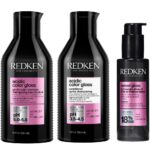 Redken Acidic Colour Gloss Shampoo 300ml, Conditioner 300ml & Naked Gloss Lightweight Hair Oil 100ml Trio - Image 9