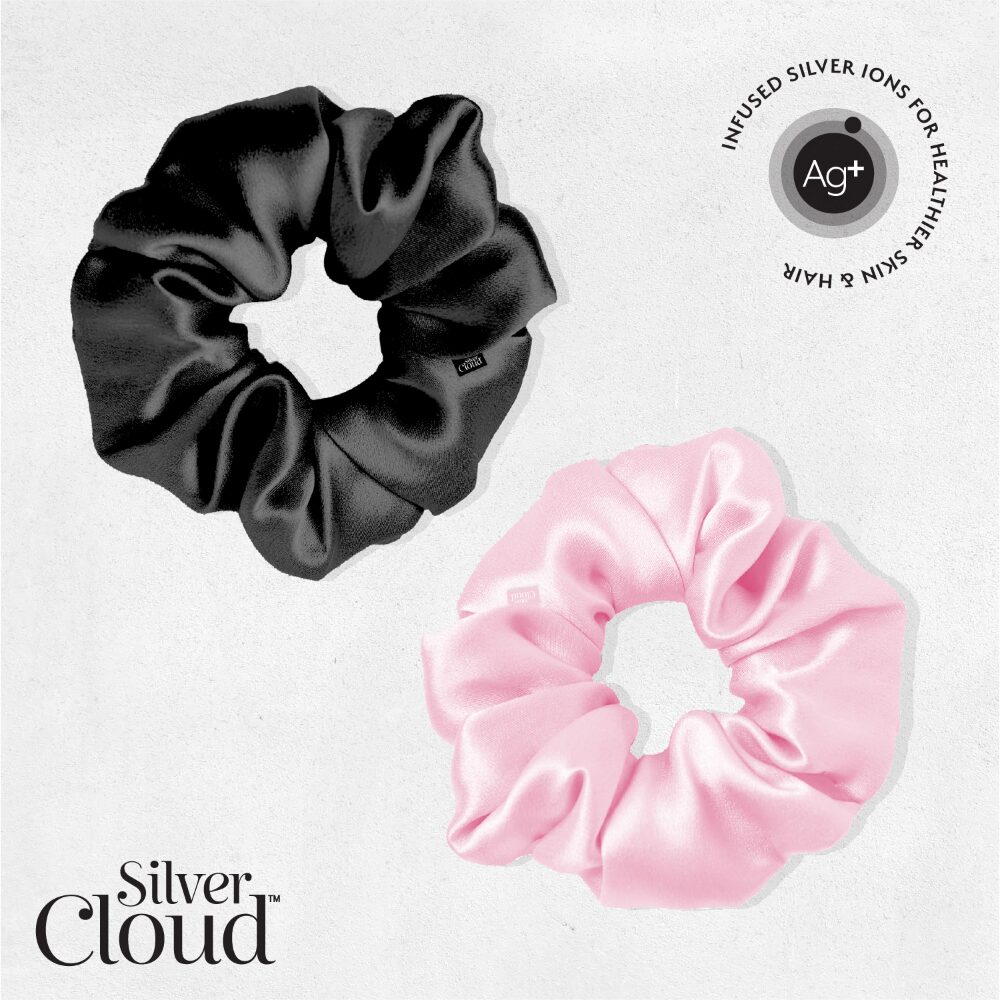 SCL0008-1_a706ca25-34b0-4560-86bf-a72729b9e9d3.jpg Silver Cloud Large Satin Scrunchies Mixed Pack of 2 - Image 1