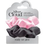Silver Cloud Large Satin Scrunchies Mixed Pack of 2 - Image 4