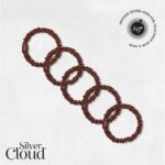 Silver Cloud Skinny Satin Scrunchies Chocolate Pack of 5 - Image 3
