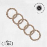 Silver Cloud Skinny Satin Scrunchies Caramel Pack of 5 - Image 2