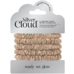 Silver Cloud Skinny Satin Scrunchies Caramel Pack of 5 - Image 3
