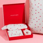 Silver Cloud Satin Gift Set Heart Print - Image 2