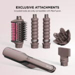 Shark Beauty FlexFusion Straight 5-In-1 Air Styler, Dryer & Ceramic Straightener with Storage Case Cosmic Blush - Image 6
