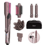 Shark Beauty FlexFusion Straight 5-In-1 Air Styler, Dryer & Ceramic Straightener with Storage Case Cosmic Blush - Image 2