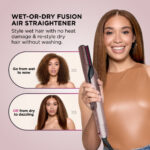 Shark Beauty FlexFusion Straight 5-In-1 Air Styler, Dryer & Ceramic Straightener with Storage Case Cosmic Blush - Image 7