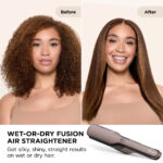 Shark Beauty FlexFusion Straight 5-In-1 Air Styler, Dryer & Ceramic Straightener with Storage Case Cosmic Blush - Image 3