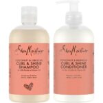 Shea Moisture Coconut & Hibiscus Curl & Shine Shampoo & Conditioner Twin 2 x 384ml - Image 2