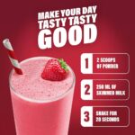 SlimFast Tasty Balanced Meal Powder Strawberry Tub 16 Servings 584g - Image 3