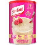 SlimFast Tasty Balanced Meal Powder Raspberry & White Chocolate Tub 16 Servings 584g - Image 7