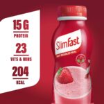 SlimFast Tasty Balanced Meal Strawberry Milkshake Multipack 6 x 325ml - Image 2