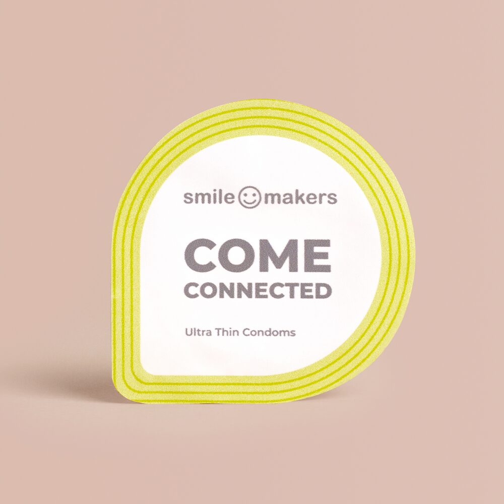 SMAK0014-3.jpg Smile Makers Come Connected Ultra-Thin Vegan Condoms x10 - Image 1