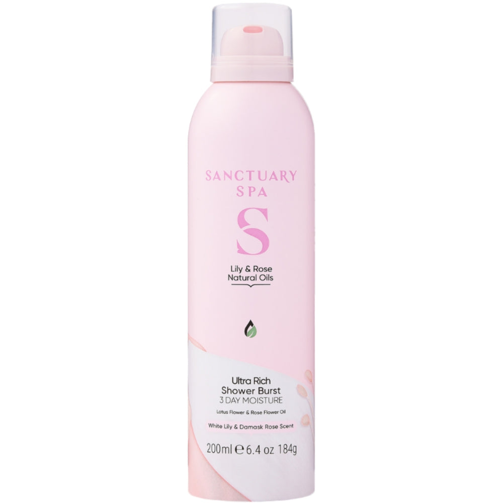 SPA0056.jpg Sanctuary Spa White Lily & Damask Rose Ultra Rich Shower Burst 200ml - Image 1