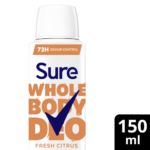 Sure Whole Body Deo 72h Fresh Citrus Deodorant Body Spray 150ml - Image 2
